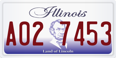 IL license plate A027453