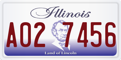 IL license plate A027456