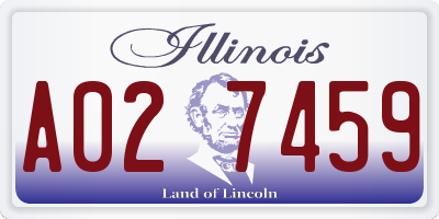IL license plate A027459