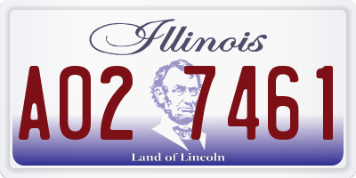 IL license plate A027461
