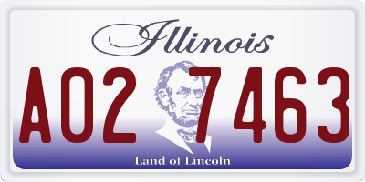 IL license plate A027463