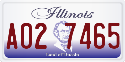 IL license plate A027465