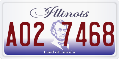 IL license plate A027468