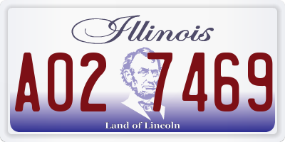 IL license plate A027469