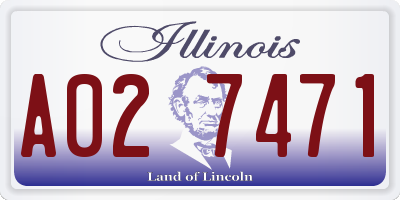 IL license plate A027471