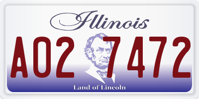 IL license plate A027472