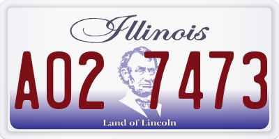 IL license plate A027473
