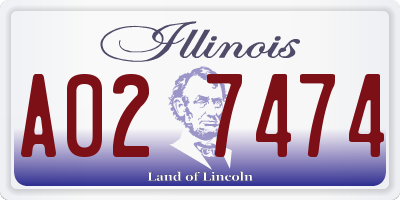 IL license plate A027474
