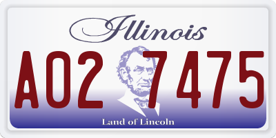 IL license plate A027475