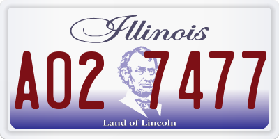 IL license plate A027477