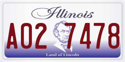 IL license plate A027478