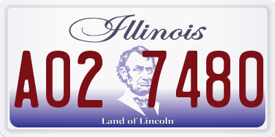 IL license plate A027480