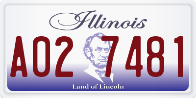 IL license plate A027481