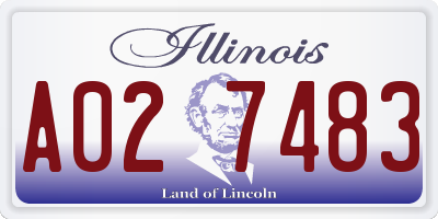 IL license plate A027483