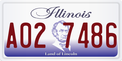 IL license plate A027486