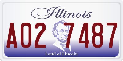 IL license plate A027487