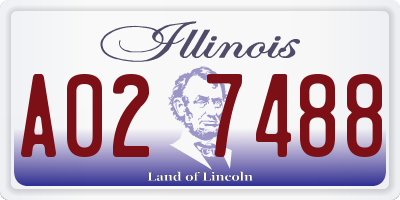 IL license plate A027488