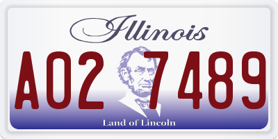 IL license plate A027489
