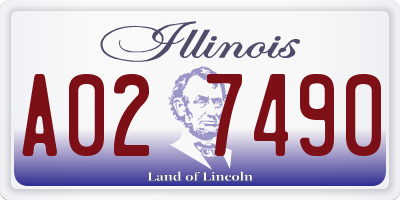 IL license plate A027490