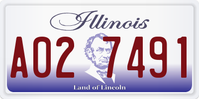 IL license plate A027491