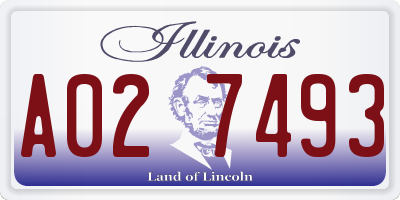 IL license plate A027493