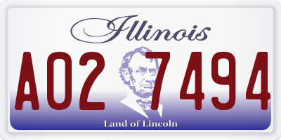 IL license plate A027494