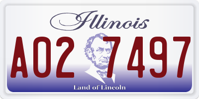 IL license plate A027497