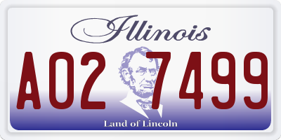 IL license plate A027499
