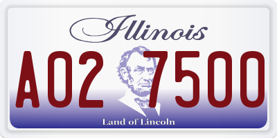 IL license plate A027500