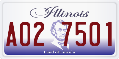 IL license plate A027501