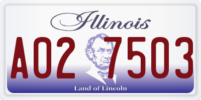 IL license plate A027503