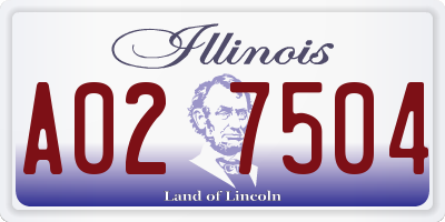 IL license plate A027504