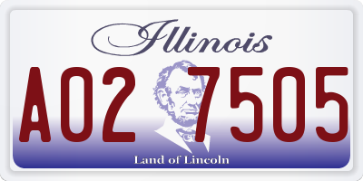 IL license plate A027505