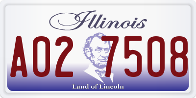 IL license plate A027508
