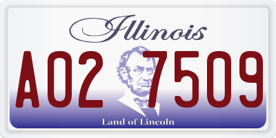 IL license plate A027509