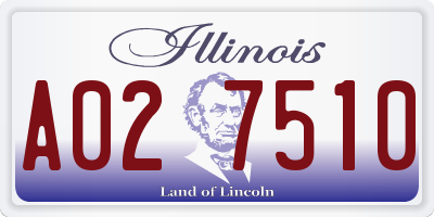 IL license plate A027510
