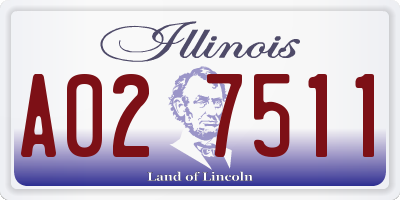 IL license plate A027511