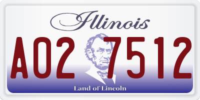 IL license plate A027512