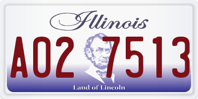 IL license plate A027513
