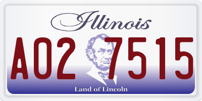 IL license plate A027515