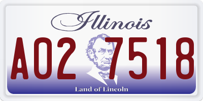 IL license plate A027518