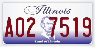 IL license plate A027519