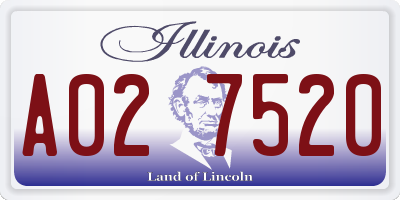 IL license plate A027520