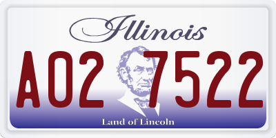 IL license plate A027522