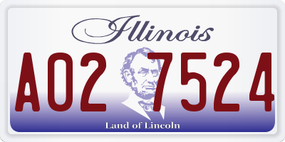IL license plate A027524