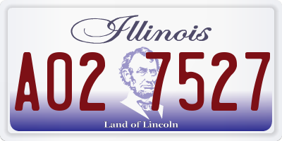 IL license plate A027527
