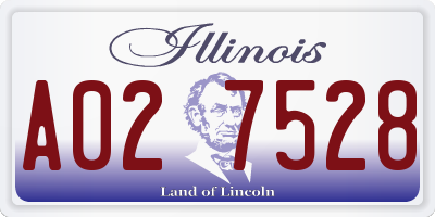 IL license plate A027528