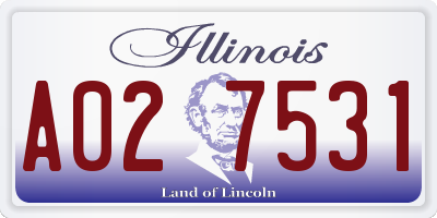 IL license plate A027531