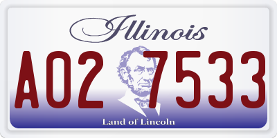 IL license plate A027533