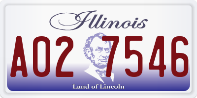 IL license plate A027546